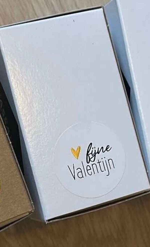 Stickerrol ''Fijne Valentijn'' + goudfolie | 250 stuks
