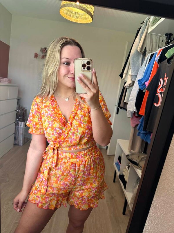 Flowerly short | meerkleurig