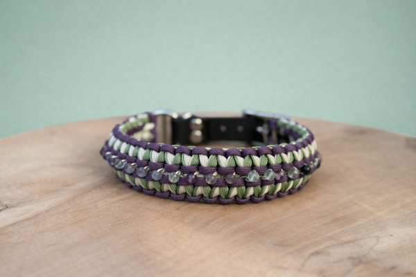 Halsband met edelstenen - Fluoriet maat M