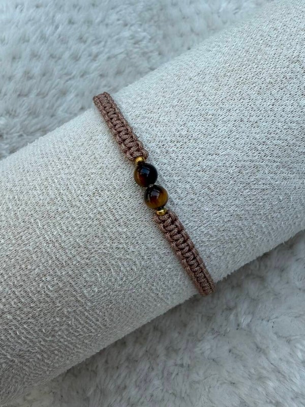 Handgemaakt verstelbaar armbandje met Tijgeroog