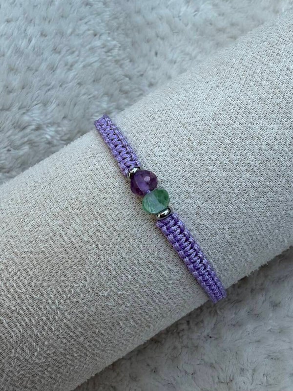 Handgemaakt verstelbaar armbandje van Fluoriet