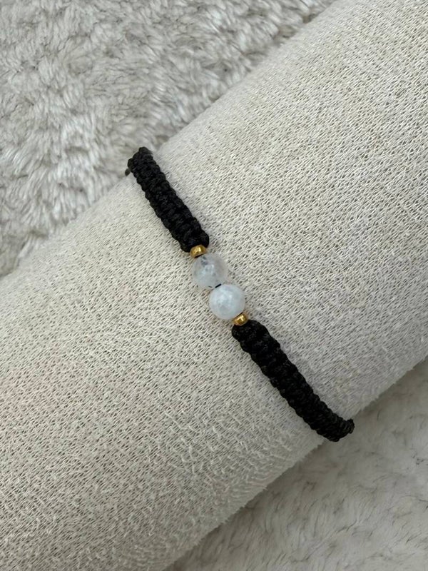 Handgemaakt verstelbaar armbandje van Maansteen