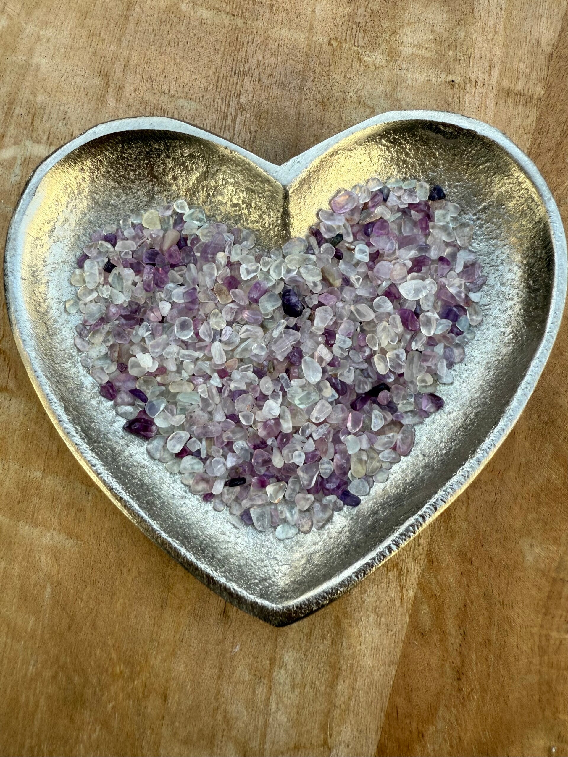 Frontriem met echte edelstenen - Fluoriet lavendel