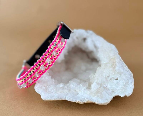 Honden halsband met edelstenen maat XS