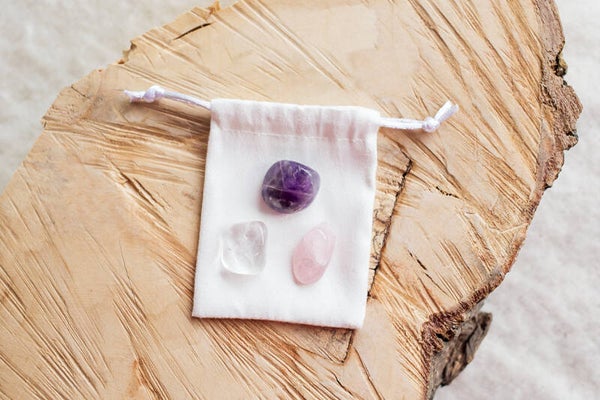 Mini gouden driehoek trommelstenen