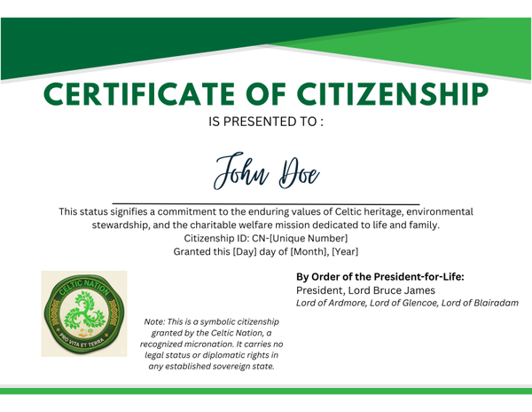 Celtic Nation Citizenship