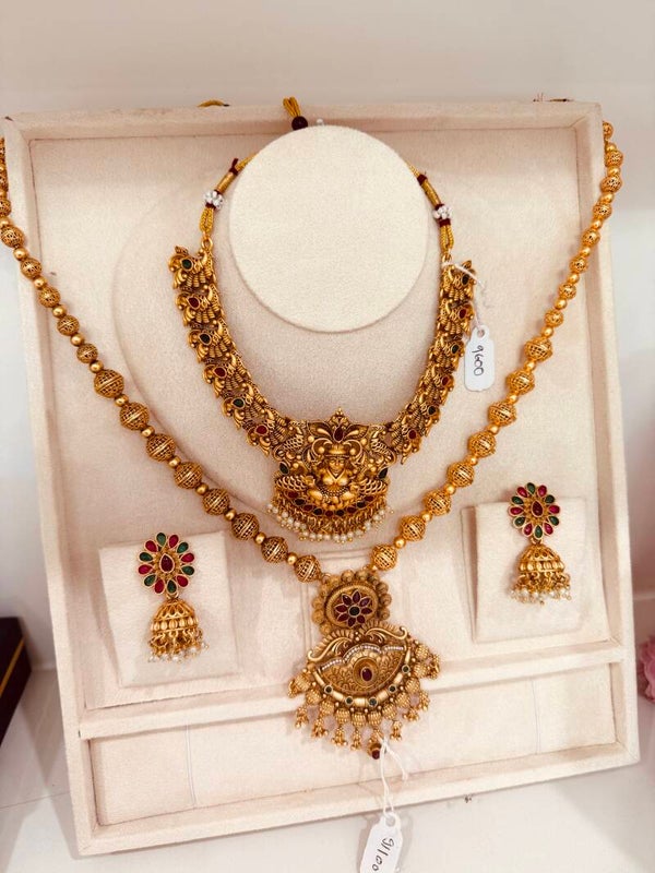 Traditional choker with long necklace (combo set)