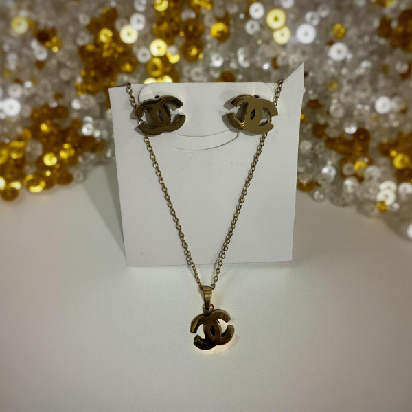 Replica Chanel necklace and earrings