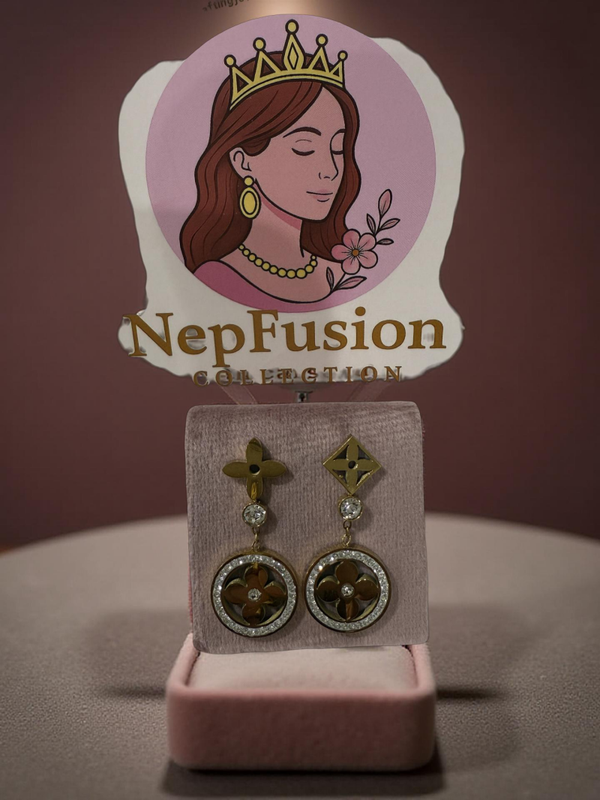 FIVE LEAF CLOVER EARRINGS