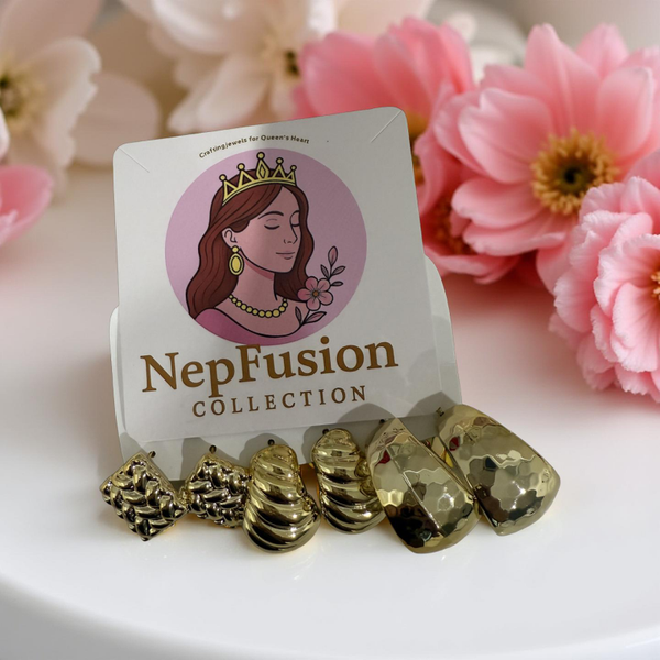 3x pairs of earrings