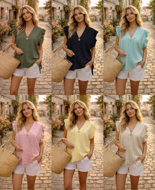 BLOUSE AMPLE A VOLANTS