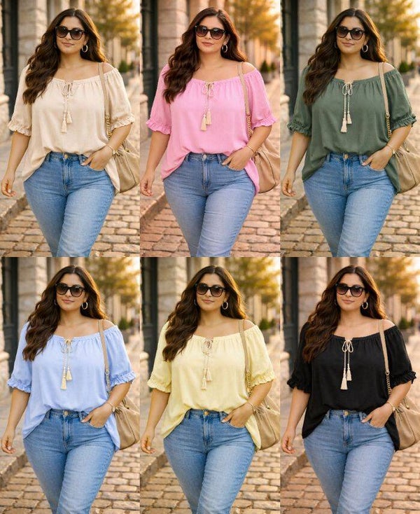 Top blouse grande taille