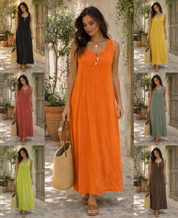 MAXI ROBE LONGUE COTON