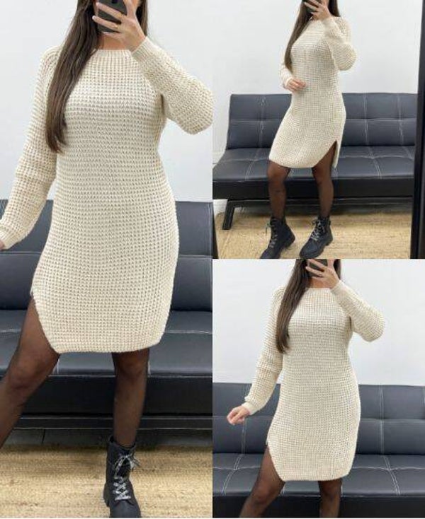 ROBE PULL GROSSE MAILLE