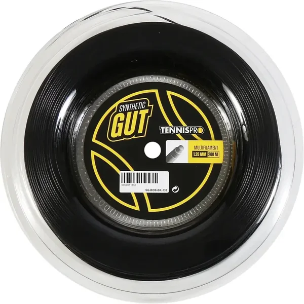 TENNISPRO Synthetic Gut 200m Zwart