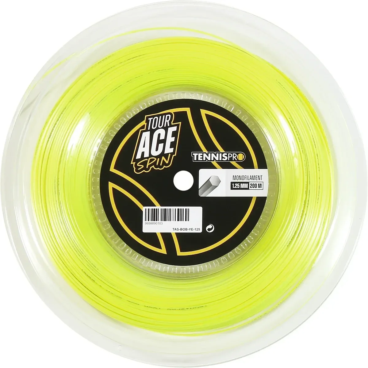 TENNISPRO Tour Ace Spin 200m Geel