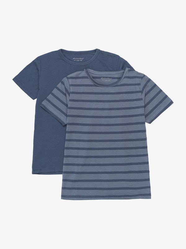 T-skjorter fra Minymo (Basic New Navy) (2-pakk)