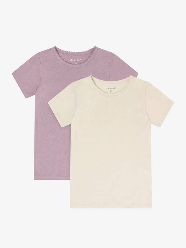 T-skjorter fra Minymo (Basic Elderberry) (2-pakk)