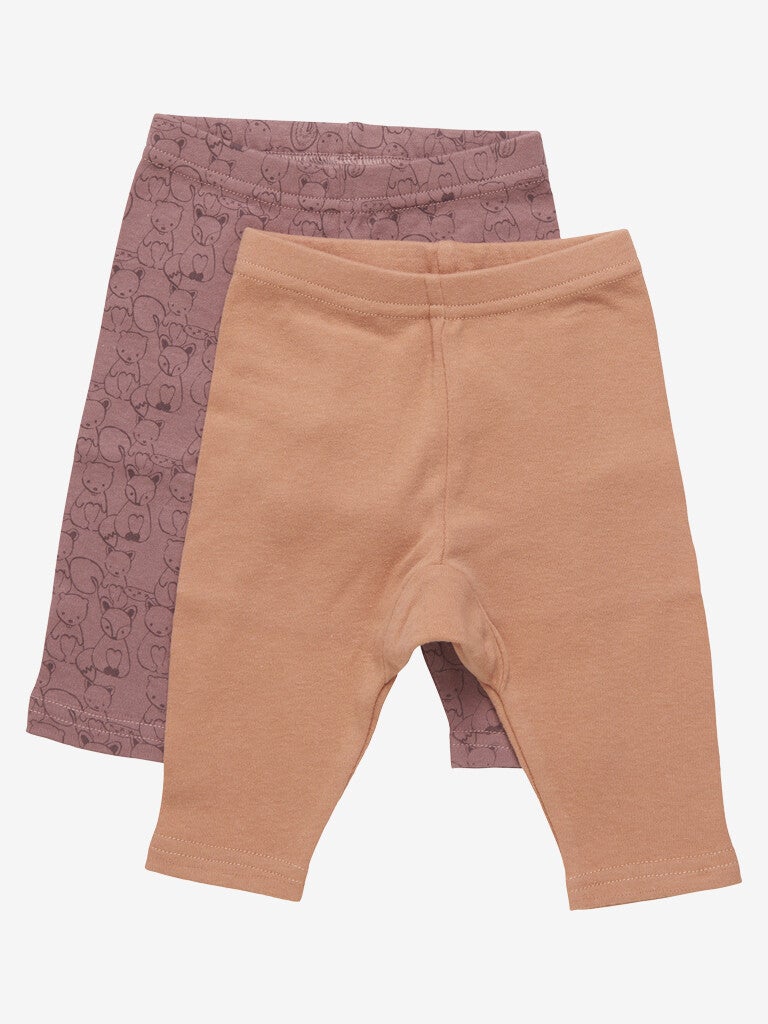 Leggings (2 pakk) (Fersken & Lilla)