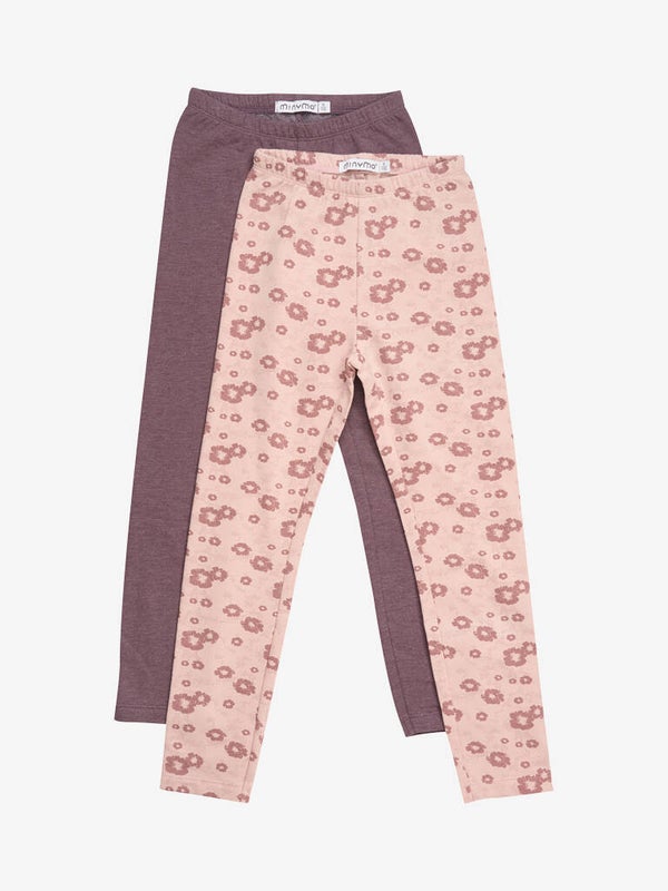 Tights fra Minymo (2 pakk) (Burgunder)