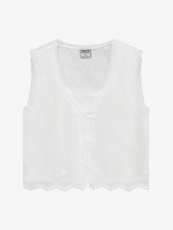 Ermeløs Skjorte fra Indian blue Jeans (Cloud)