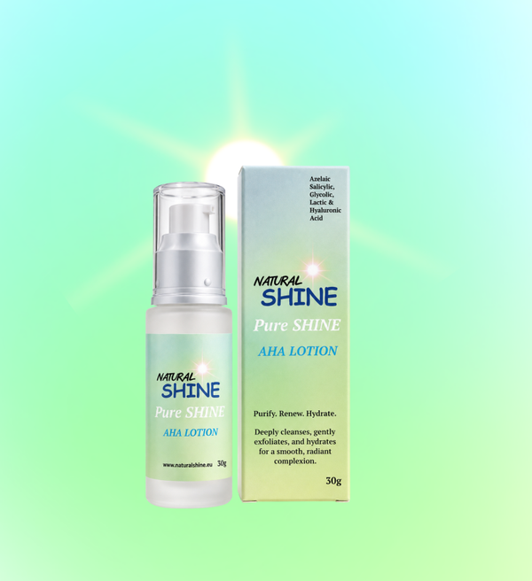 Pure Shine AHA Lotion – Reinigung, Peeling & Glätte