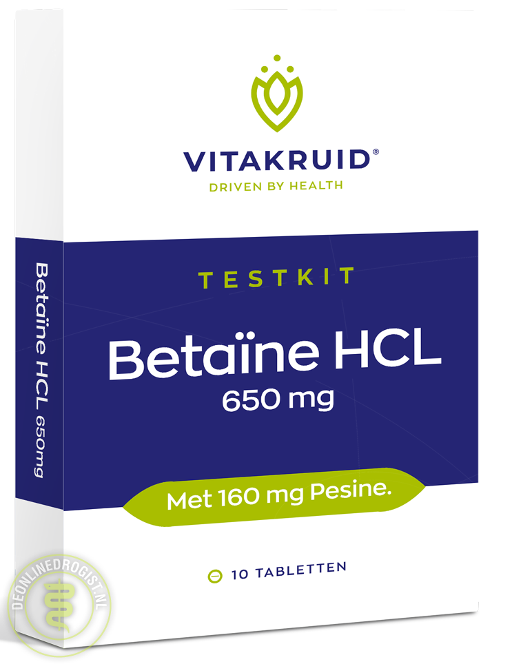 Betaïne HCL Testkit 10 tabletten Vitakruid