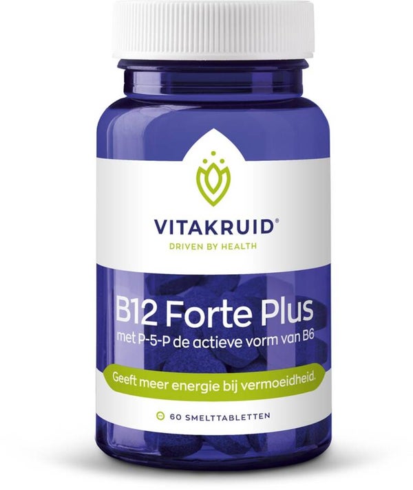 B12 Forte Plus  met p-5-p 60 smelttabletten Vitakruid
