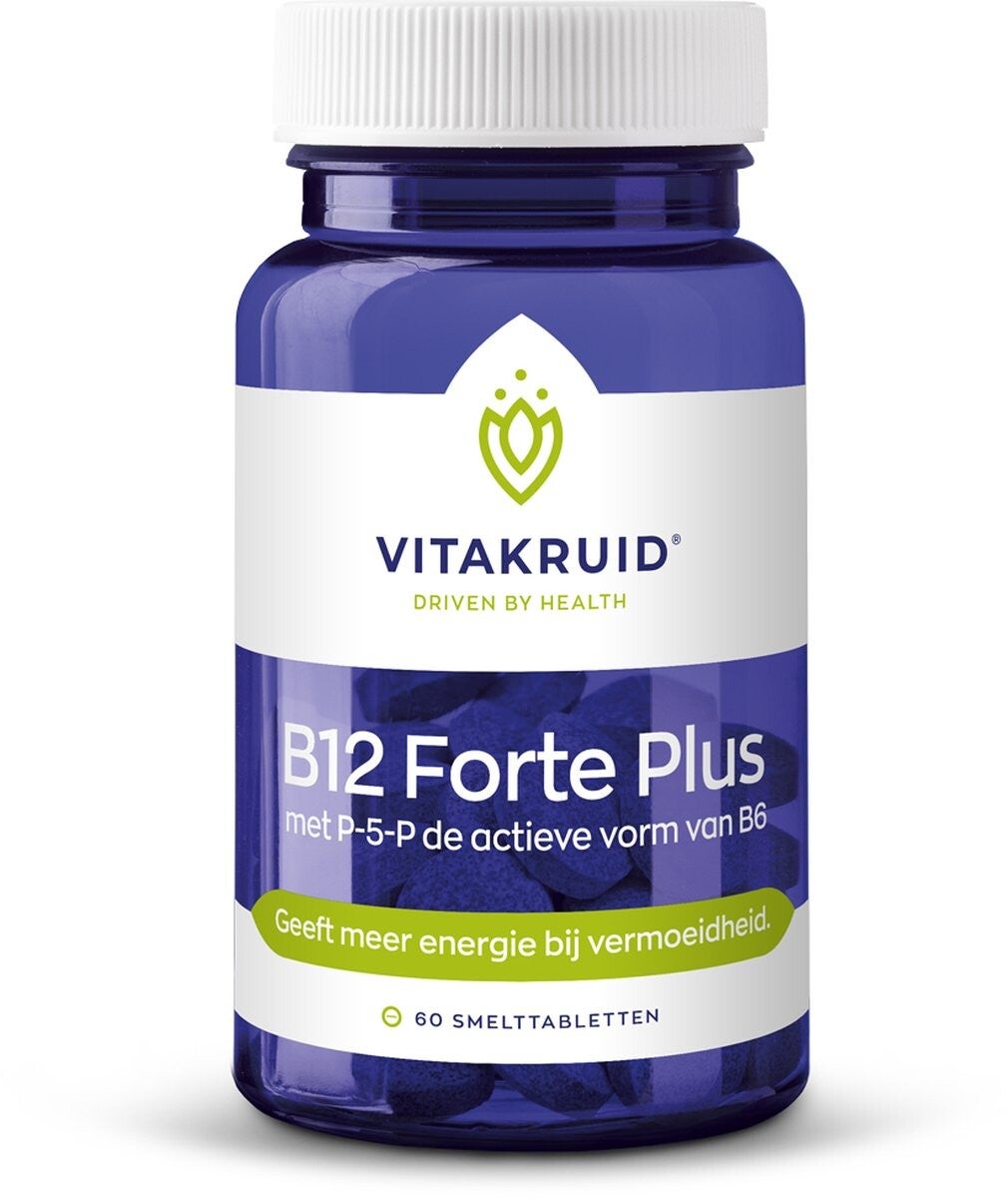 B12 Forte Plus  met p-5-p 60 smelttabletten Vitakruid