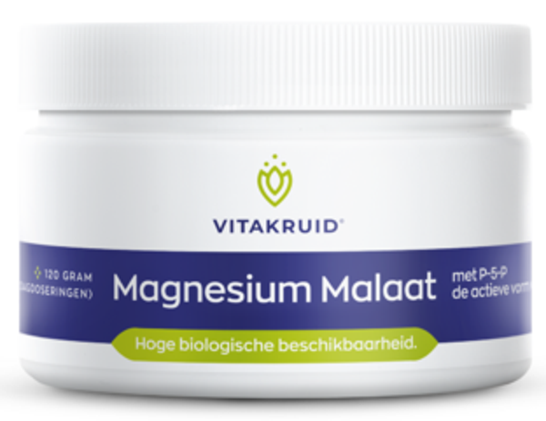 Magnesium Malaat met P-5-P 120 gram Vitakruid