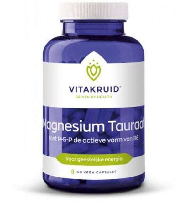 Magnesium Tauraat met P-5-P 150 vegan capsules Vitakruid