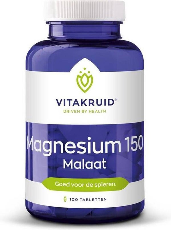 Magnesium 150 Malaat 100 tabletten Vitakruid