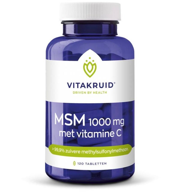 MSM 1000 mg met vitamine C 120 tabletten Vitakruid