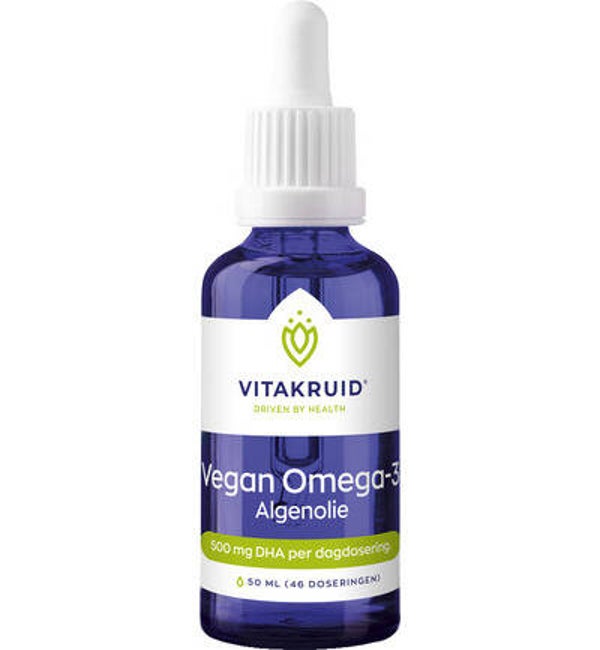 Vegan Omega-3 Algenolie 500 mg DHA per dagdosering 50 ml Vitakruid