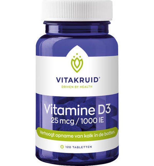 Vitamine D3 25mcg/1000 IE 120 tabletten Vitakruid
