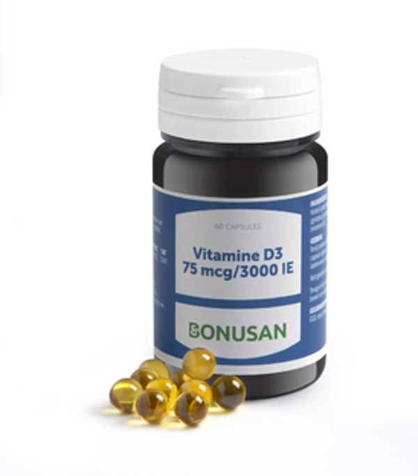 Vitamine D3 75 mcg/3000 IE 60 softgel capsules Bonusan