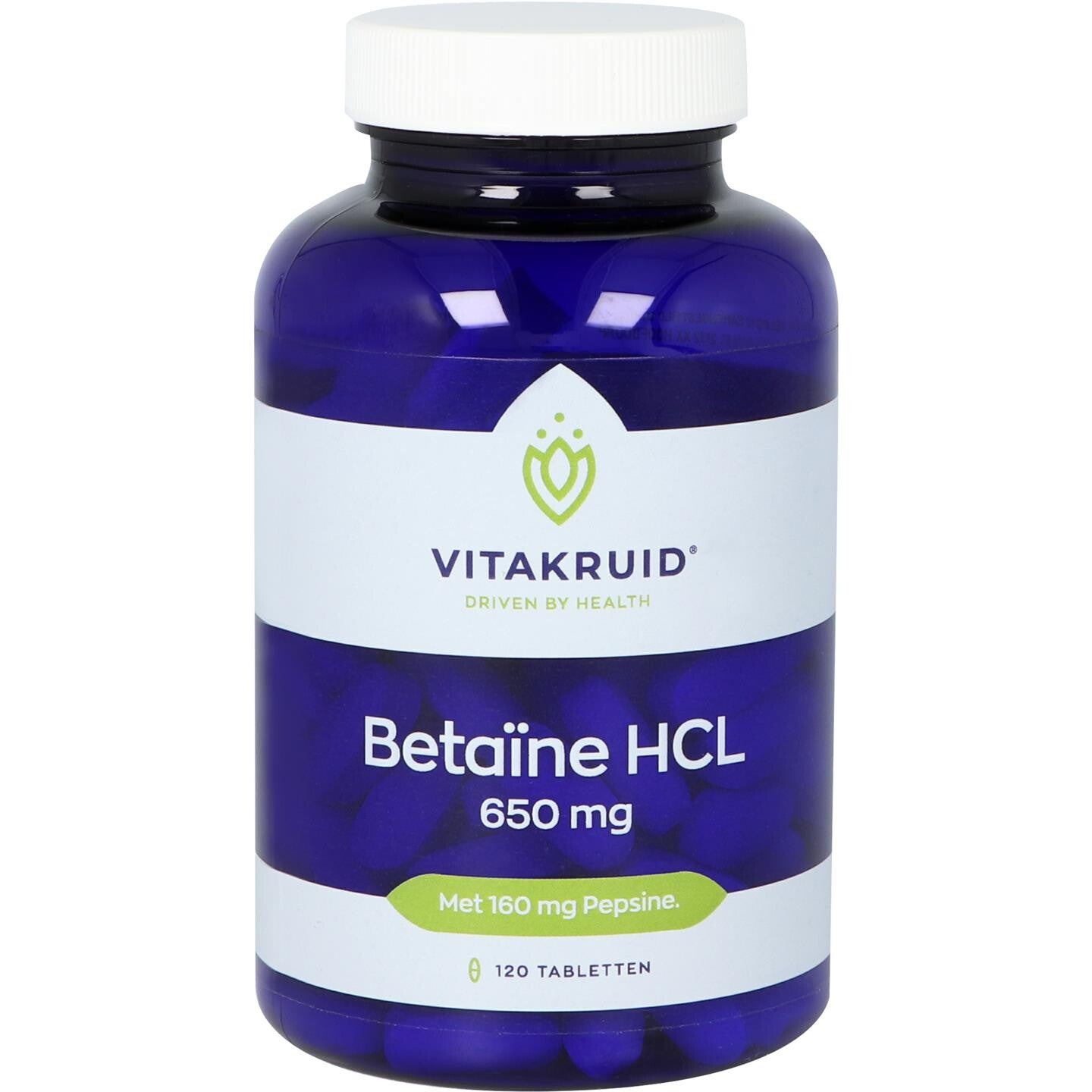 Betaïne HCL 650 mg 120 tabletten Vitakruid