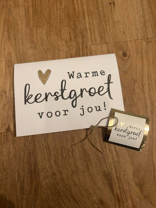 Kerstkaart met (sluit)sticker