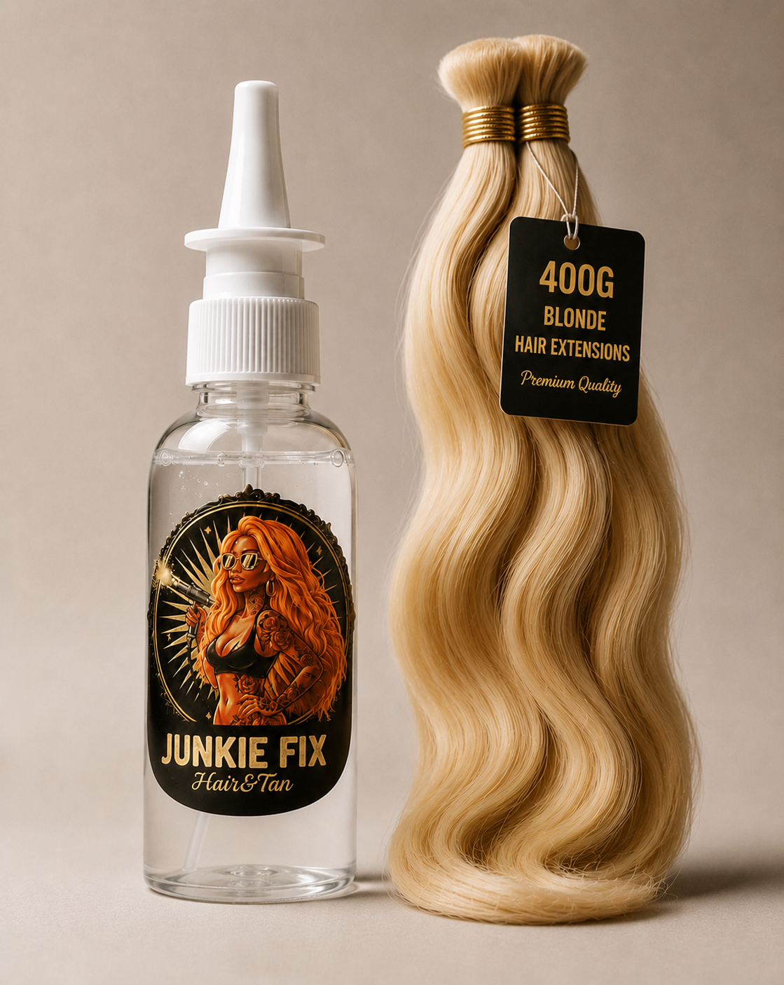 Hair and tan bundle