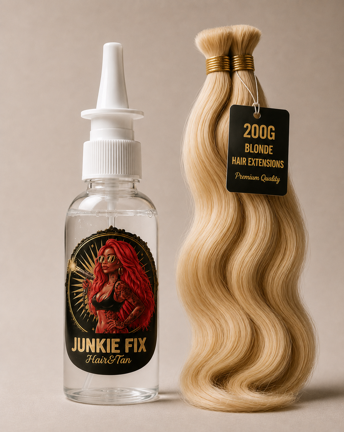 Hair and tan bundle