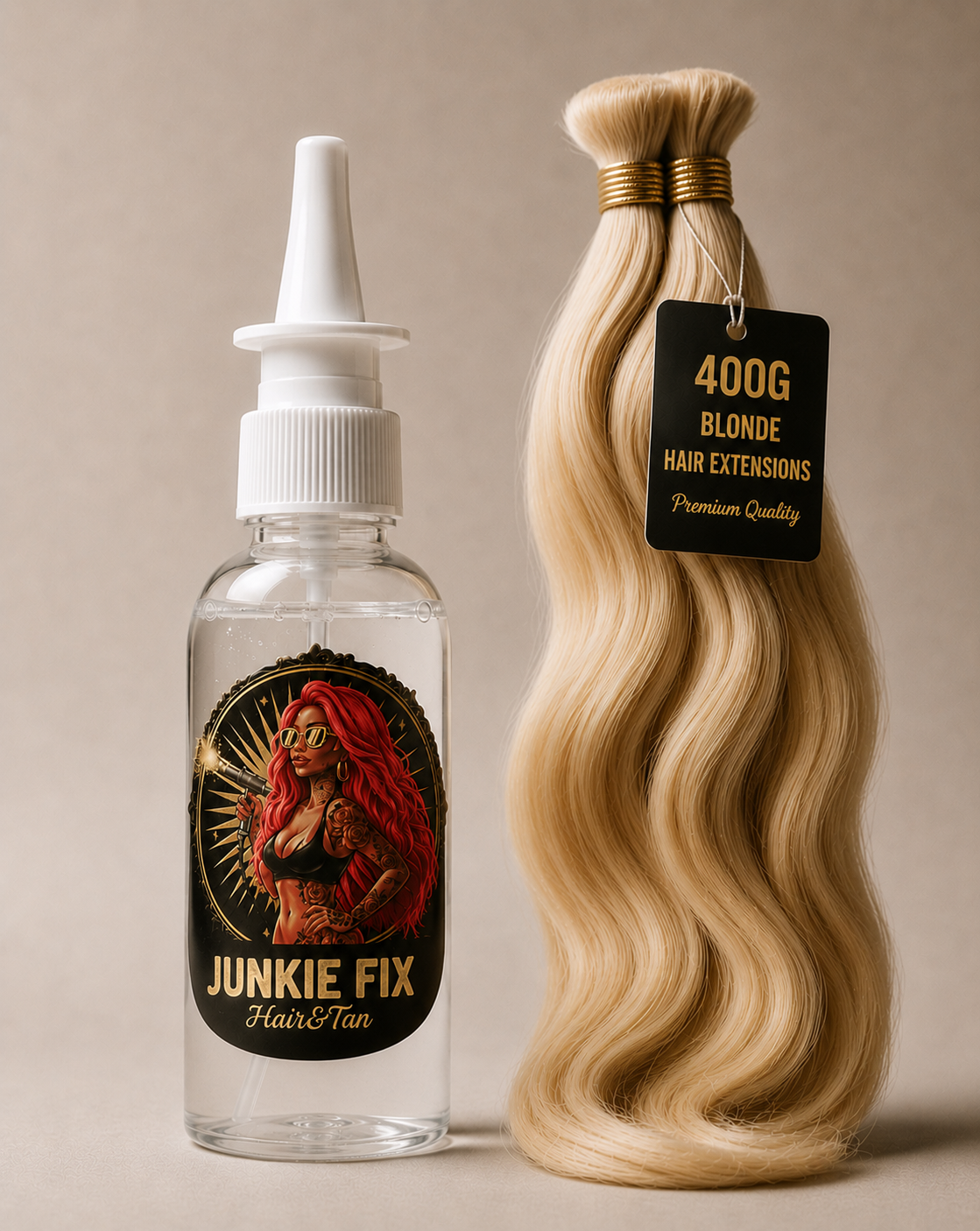 Hair and tan bundle