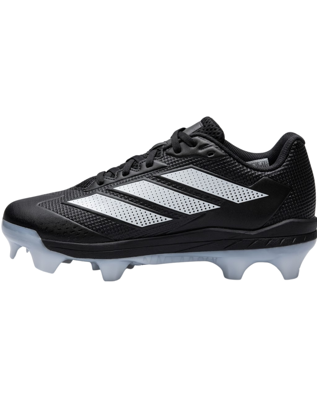 adidas Women's Adizero Instinct 2.0 TPU TD Softball Cleats showing Adizero lightweight platform and TPU cleat outsole construction on a neutral background.