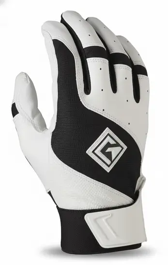 adidas Youth Power Alley 2 Batting Gloves displayed showing their athletic brand construction and youth-specific design for developing competitive baseball and softball players.
