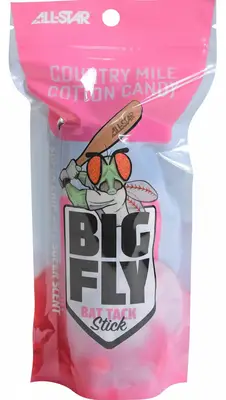 All-Star Big Fly Scented Bat Tack Stick in traditional stick format featuring All-Star brand grip tack with Big Fly scent for players who want familiar stick application with added personality.