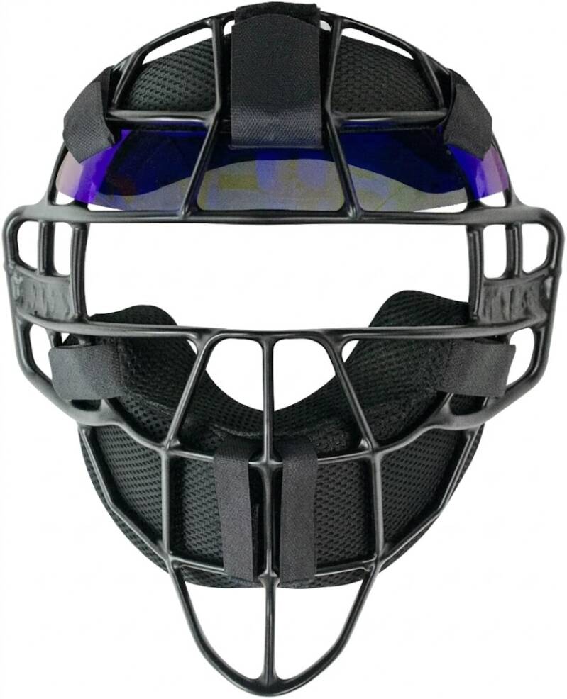 All-Star FMSV4 Face Mask Sun Visor displayed showing its tinted visor attachment designed to fit FM4000 and FM4000MAG catcher's helmets on a neutral background.