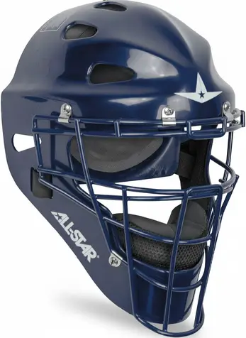 All Star Player's Series Catching Helmet displayed showing its accessible ABS shell construction and youth-appropriate design for developing catchers.
