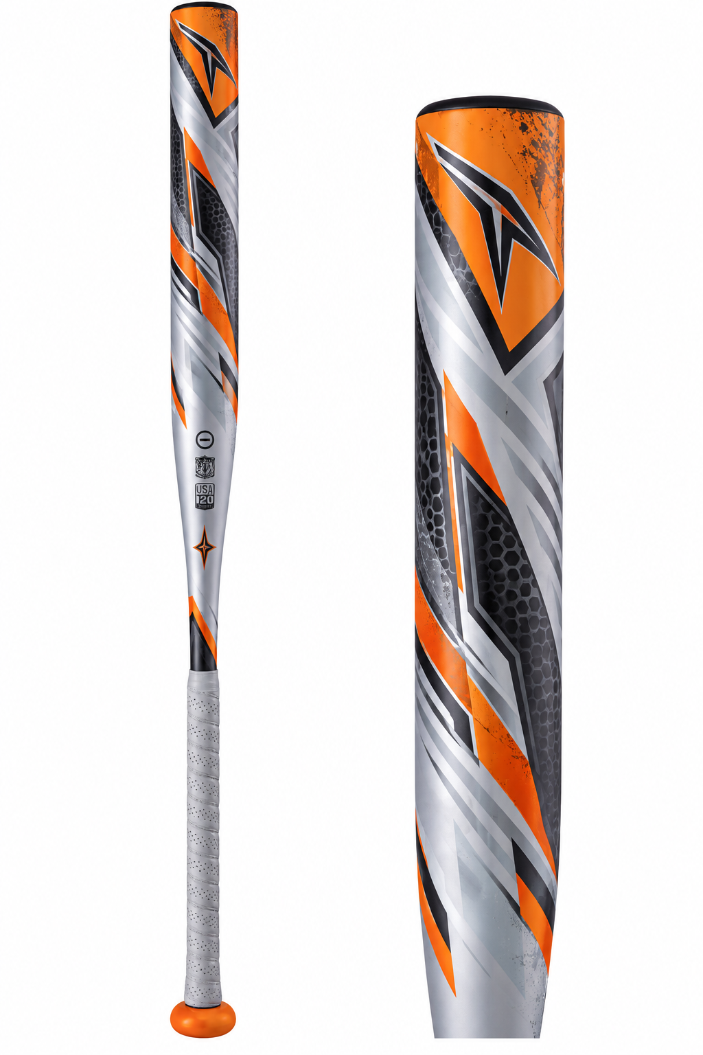 Anderson Flex USA/USSSA Slowpitch Softball Bat 011060, a single-wall alloy bat in a white finish with orange and black accents.