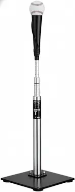 ATEC T3 Professional Batting Tee displayed showing its stable base and flexible stem with height adjustment mechanism.