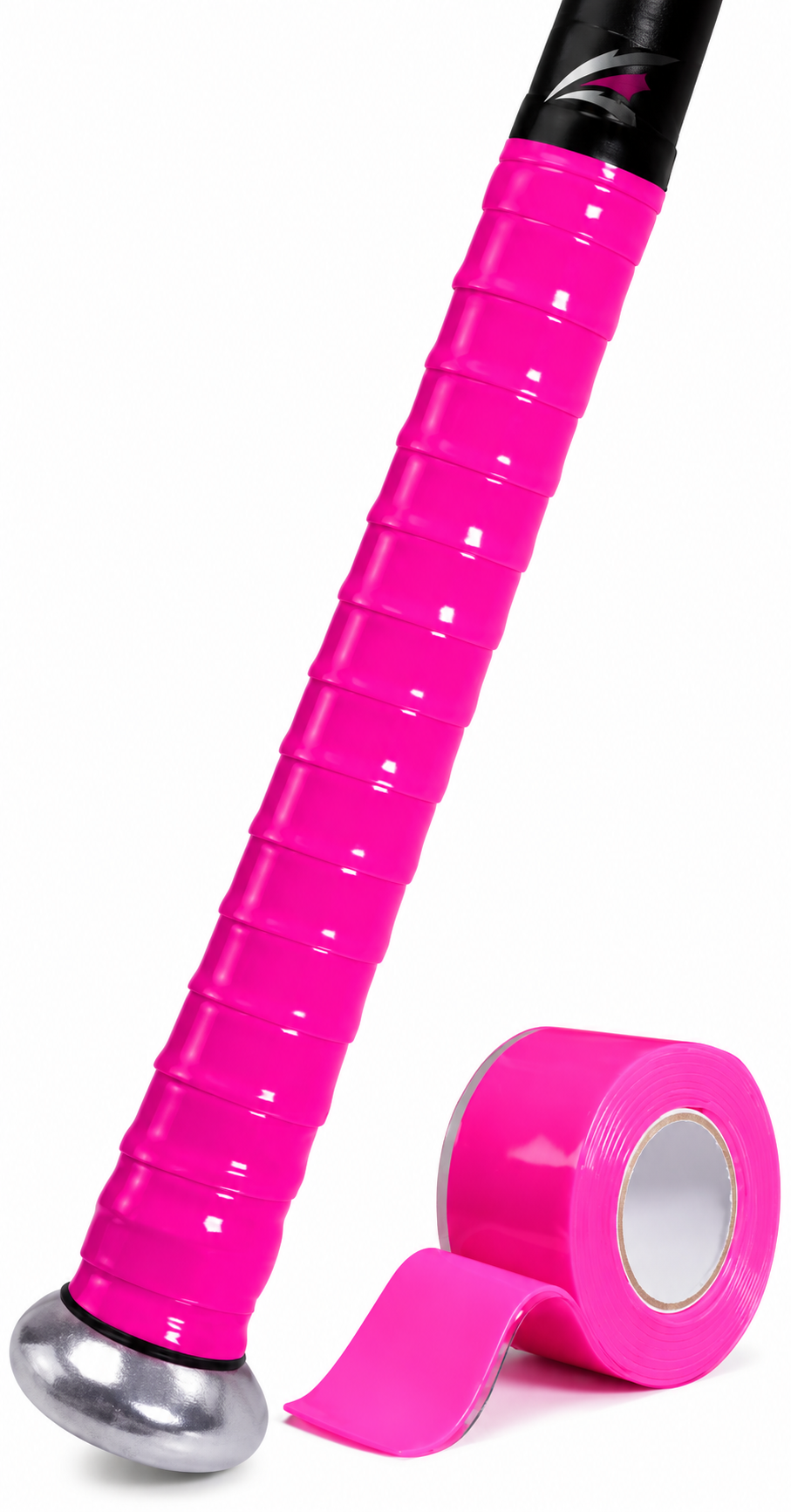 Bat grip tape by Autrends, in pink on a roll, 1.1 mm thick.