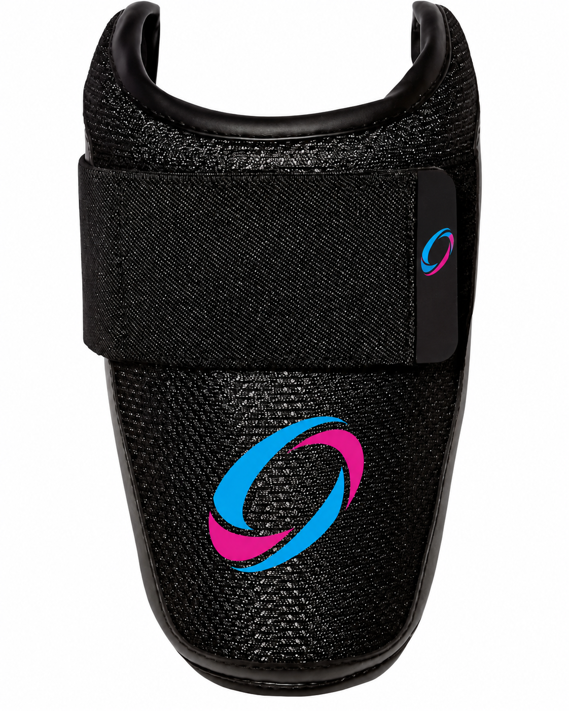 Baseball elbow guard by Axe and Armour, in black with a wide strap.